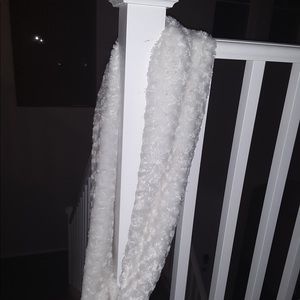 White Fluffy Scarf